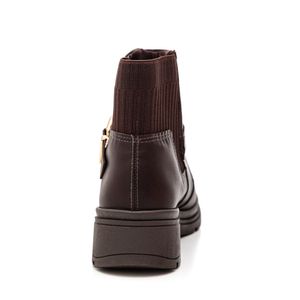 Bota Mississipi De Cano Curto Feminina Coturno Me011-03 Marrom