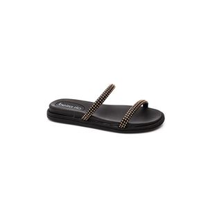 Chinelo Beira Rio Rasteira Feminina Strass 8488.105.29165 Preto
