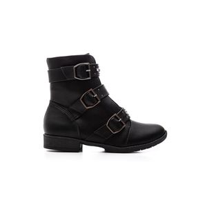 Bota Piccadilly Leci Cano Curto Salto Baixo Feminina 653016 Preto