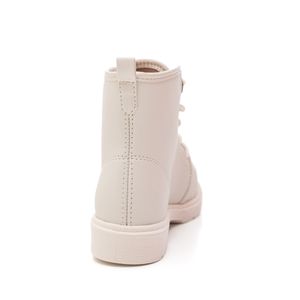 Bota Molekinha Coturno Juvenil Menina Cadarço 2164 Branco