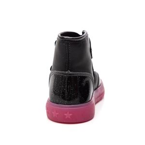 Bota Molekinha Cano Alto Infantil Menina Velcro 2185.101.29519 Preto