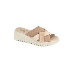 Tamanco Modare Ultra Conforto Feminino Elástico 7197.1 Bege