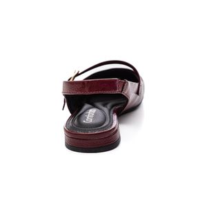 Sapatilha Comfortflex  Slingback Feminina Tira Elástica  2579331-02 Vinho
