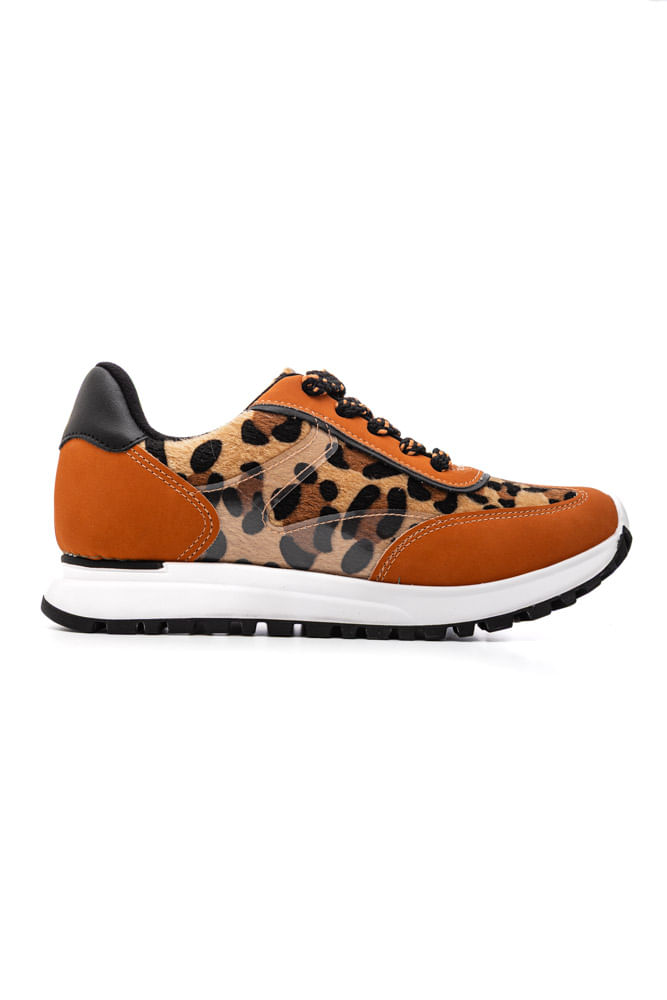 Sneaker TÃªnis Vizzano Animal Print Sapatos Vizzano Plataforma