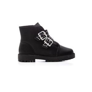 Bota Molekinha  Cano Baixo Infantil Menina Fivelas  2126.530.23580 Preto