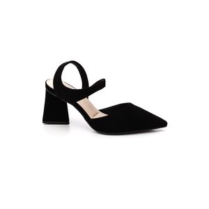 Sapato Bebecê Scarpin Feminino Nobuck T7024-307 Preto