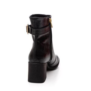 Bota Bebecê Cano Baixo Feminina Fivela T6230-621 Preto