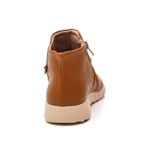 Tênis  Piccadilly Cano Médio Feminino Abotinado 970114 Caramelo