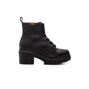 Bota Coturno Bottero Casual Feminina Couro 370301 Preto