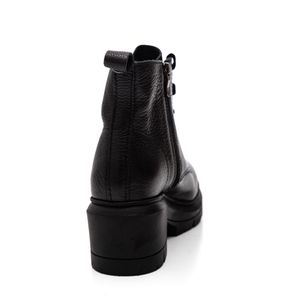 Bota Coturno Bottero Casual Feminina Couro 370301 Preto