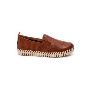 Tênis Bottero Confort Slip On Feminino Couro 369508 Caramelo