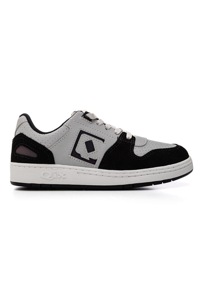 Tênis Qix Full Classic Masculino Couro 120015 Cinza