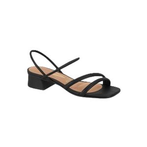 Sandália Vizzano Salto Baixo Feminino Strass 6454.225 Preto