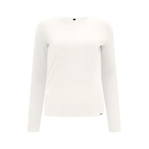 Blusa Lunender Básica Canelada Manga Longa 00388 Off-White