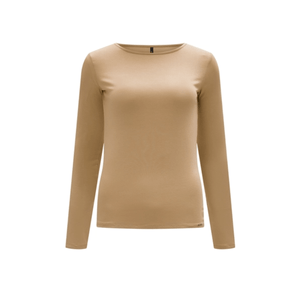 Blusa Lunender Manga Longa Básica 00341 Bege
