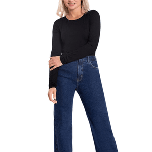 Blusa Lunender Manga Longa Básica 00341 Preto