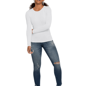 Blusa Lunender Manga Longa Básica 00341 Branco