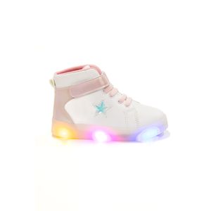Tênis Sua Cia Mini Cano Alto Infantil Menina Luz Led 7057i25-00664 Branco