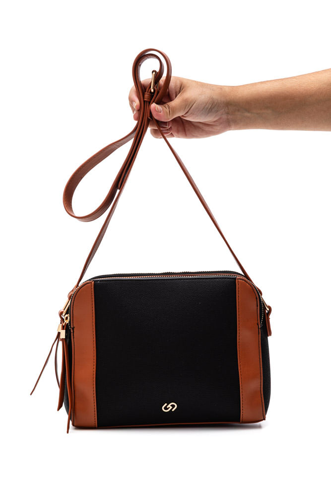 Bolsa Luxcel Transversal Feminina Quadrada Bs72860ga Preto