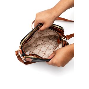 Bolsa Luxcel Transversal Feminina Quadrada Bs72860ga Preto