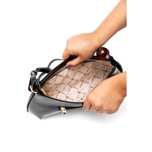 Bolsa Luxcel Transversal Feminina Baguete Bs72907ga Preto