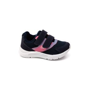 Tênis Klin Casual Infantil Menina Velcro 199.116-12655 Marinho