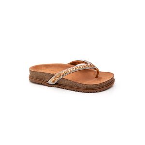 Chinelo Beira Rio Casual Feminino Flat 8524.108.28993 Caramelo