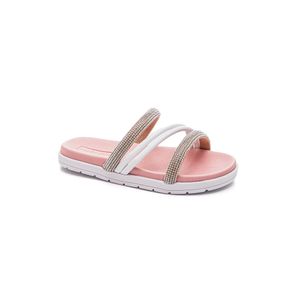 Chinelo Molekinha Rasteira Juvenil Menina Strass 2352.107 Branco