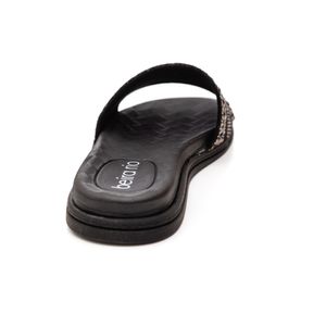 Chinelo Rasteira Beira Rio Slide Feminina Strass 8528.206 Preto