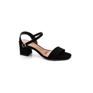 Sandália Salto Beira Rio Casual Feminina Nobuck 8536.100 Preto