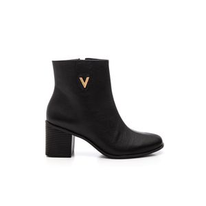 Bota Ankle Boot Via Marte Cano Baixo Feminina Couro 224-002-01 Preto