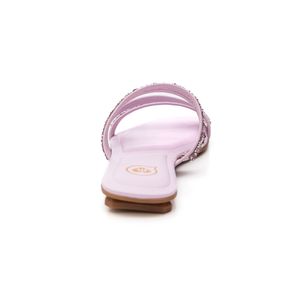Chinelo Molekinha Rasteira Juvenil Menina Tiras Strass 2354.117 Lilas