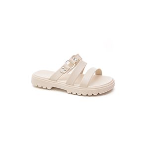 Chinelo Molekinha Rasteira Juvenil Menina Tratorado 2344.141.9569 Off-White