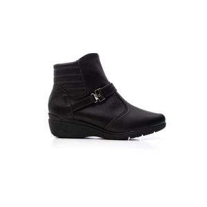 Bota Piccadilly Cano Baixo Feminina Salto Anabela 117107np Preto