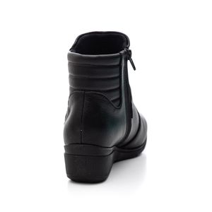 Bota Piccadilly Cano Baixo Feminina Salto Anabela 117107np Preto