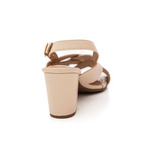 Sandália Salto Beira Rio Slingback Feminina Napa 8280.687.9569 Off-White