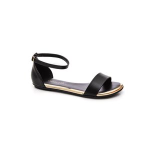 Sandália Beira Rio Rasteira Feminina Tira Única 8367.669 Preto