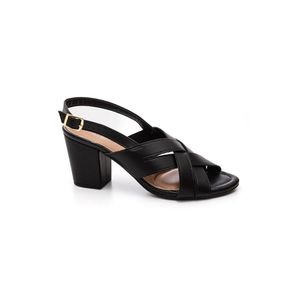 Sandália Salto Beira Rio Slingback Feminina Napa 8280.687.9569 Preto