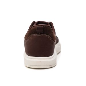 Tênis Zapy Casual Masculino Cadarço Couro Ecológico 7275 Marrom