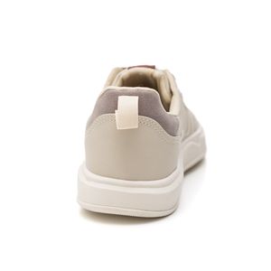 Tênis Zapy Casual Masculino Cadarço Couro Ecológico 7275 Off-White