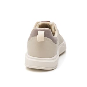 Tênis Zapy Casual Masculino Cadarço Couro Ecológico 7275 Off-White