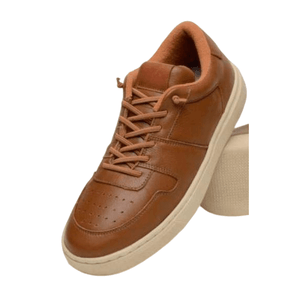 Tênis Opx Casual Masculino Couro Sintético Opc801 Caramelo
