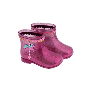 Bota Charmosinha Galocha Bebe Menina Unicórnio 2213 Pink