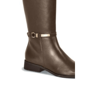Bota Via Marte Cano Longo Feminina Salto Baixo 085-010-01 Marrom