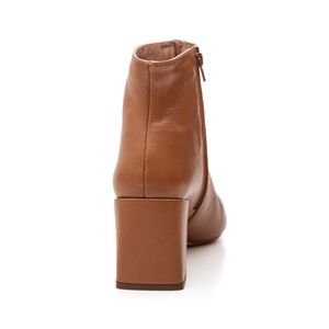 Bota Areta Cano Curto Feminina Couro 3700-22291 Caramelo