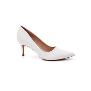 Sapato Areta Bico Fino Feminino Couro 10850-24841c Branco