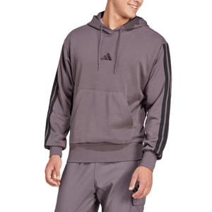Moletom Adidas Essentials 3-Stripes Masculino Capuz Je6365 Cinza