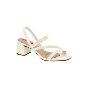 Sandália Moleca Salto Baixo Feminina Elástico 5496.102.27348 Off-White