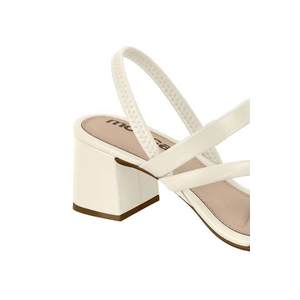 Sandália Moleca Salto Baixo Feminina Elástico 5496.102.27348 Off-White