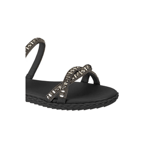 Chinelo Moleca Rasteira Feminina Tiras 5452.141 Preto